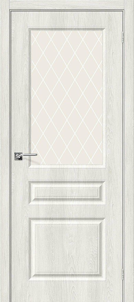 Межкомнатная дверь Скинни-15 Casablanca White Сrystal 200*80