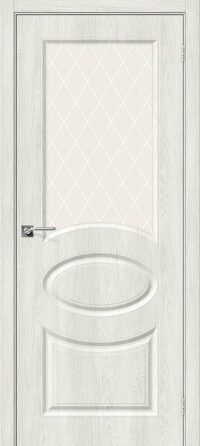 Межкомнатная дверь Скинни-21 Casablanca White Сrystal 200*60
