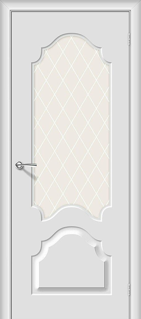 Межкомнатная дверь Скинни-33 Fresco White Сrystal 200*80