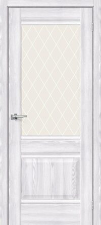 Межкомнатная дверь Прима-3 Riviera Ice White Сrystal