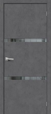 Межкомнатная дверь Браво-2.55 Slate Art Mirox Grey 200*60