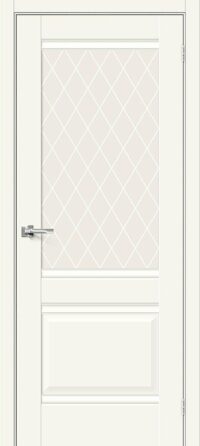 Межкомнатная дверь Прима-3 Alaska White Сrystal 200*60