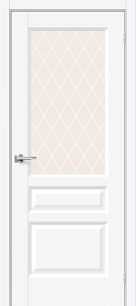 Межкомнатная дверь Неоклассик-35 White Silk White Сrystal 200*70