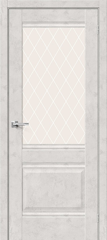 Межкомнатная дверь Прима-3 Look Art White Сrystal 200*60