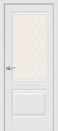 Межкомнатная дверь Прима-3 Virgin White Сrystal 200*60