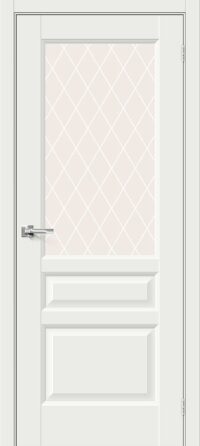 Межкомнатная дверь Неоклассик-35 White Matt White Сrystal 200*60