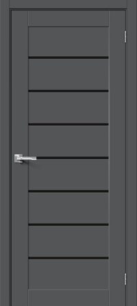 Межкомнатная дверь Браво-22 Black Shine Stormy Silk 190*55