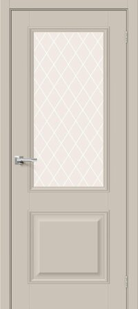 Межкомнатная дверь Классик-13 Cream Silk White Сrystal 200*60