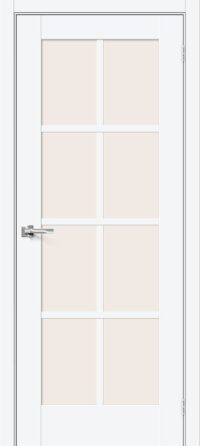Межкомнатная дверь  Прима-11.1 White Silk Magic Fog 200*60