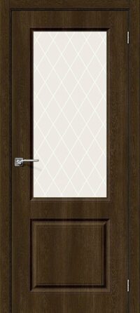 Межкомнатная дверь Скинни-13 Dark Barnwood White Сrystal 200*90
