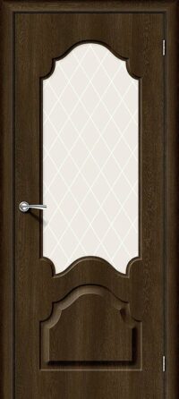 Межкомнатная дверь Скинни-33 Dark Barnwood White Сrystal 200*60