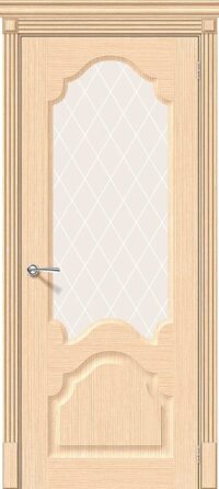 Межкомнатная дверь Афина Ф-22 (БелДуб) White Сrystal 200*60