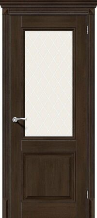 Межкомнатная дверь Классико-33 Dark Oak White Сrystal 200*60