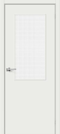 Межкомнатная дверь Браво-7 Super White Wired Glass 12,5