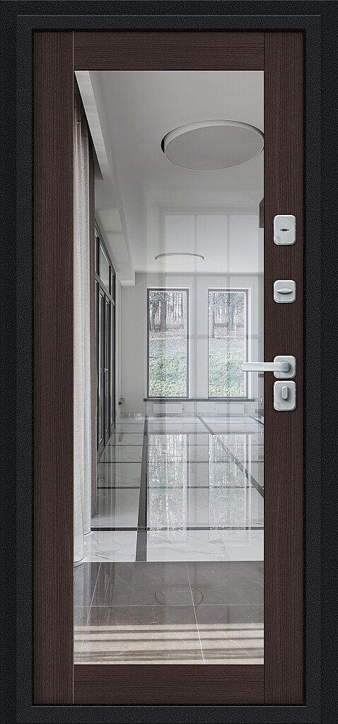 Thermo Флэш Декор-2 Букле черное/Wenge Veralinga 205*86 правое — изображение 2