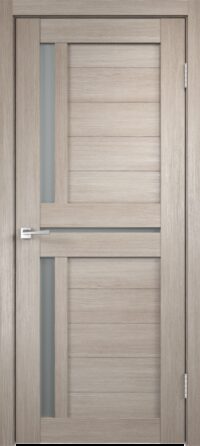 Дверное полотно Экошпон DUPLEX 3 900х2000 цвет Капучино стекло Мателюкс